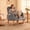 Grey, variant on Peispie Teddy Fleece Rocking Chair with Retractable Footrest, Upholstered High Back Nursery Glider Rocker with Side Pocket, Solid Wood Lounge Accent Chair for Living Room & Bedroom, Brown
