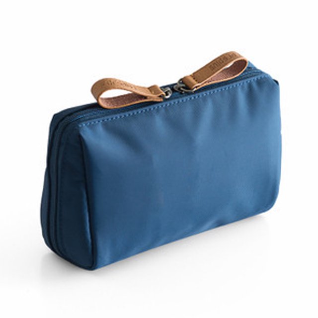 Portable Cosmetic Bag Polyester Zipper Pouch Large Capacity Cosmetic Organizer For Women