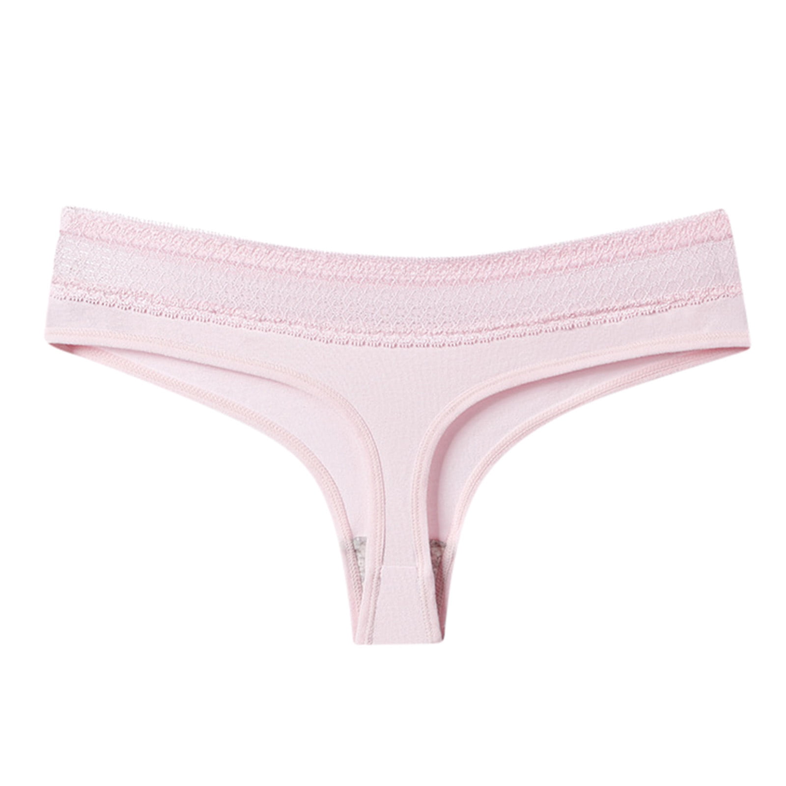 Solid Baby Pink Y-Back Thong Underwear - DOLL