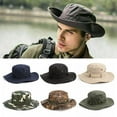 thumbnail image 6 of Men & Women Jungle Hat Wide Brim Camping Men's Bucket Hats Fishing Cap Sun Hat Military Boonie Hat COLOR K, 6 of 8