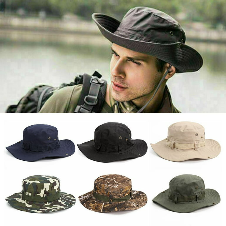 Men & Women Wide Brim Jungle Hat Camping Men's Bucket Hats