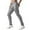 A-Grey815, variant on Slim Fit Leather-Look Pants for Men Button Fly Street Daily Long Trousers