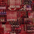 thumbnail image 1 of Ahgly Company Indoor Square Abstract Cranberry Red Patchwork Area Rugs, 6' Square, 1 of 6