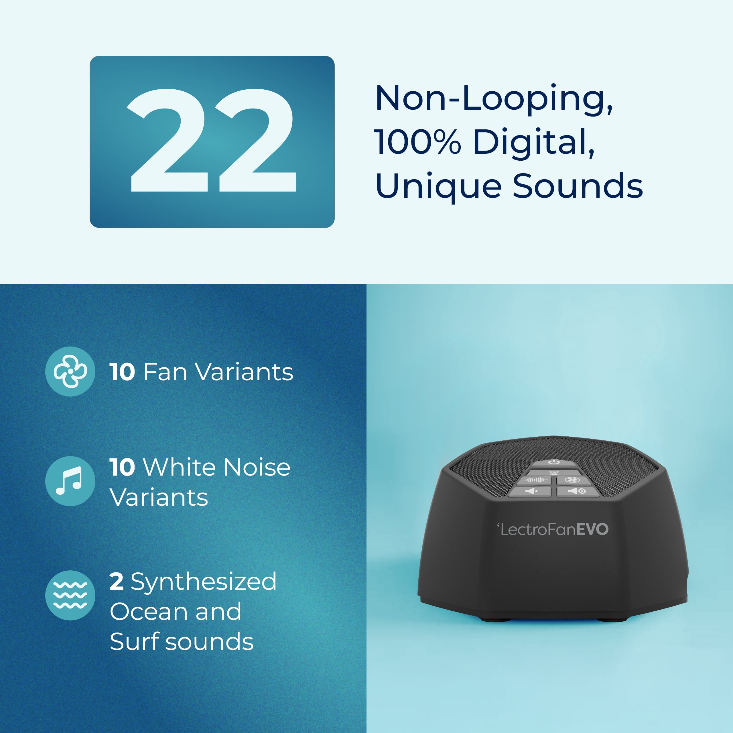 【新品未開封】【送料無料】LectroFan EVO（ホワイトノイズマシン） Adaptive Sound Technologies LectroFan EVO White Noise Machine - 22