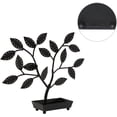 thumbnail image 4 of MyGift Modern Metal Earring Holder with Ring Tray, Black, 4 of 4