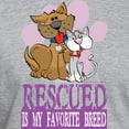 thumbnail image 3 of CafePress - Rescued Is My Favorite Breed Fitted T Shirt - Fitted T-Shirt, Vintage Fit Soft Cotton Tee, 3 of 4