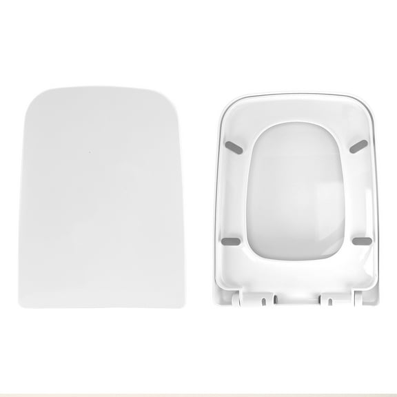 Seat Square Toilet Seat Heavy Duty Seat Toilet Seat Bumpers Quick-Release White