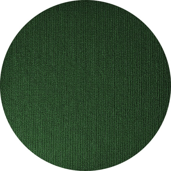 Ahgly Company Indoor Round Oriental Emerald Green Industrial Area Rugs, 7' Round