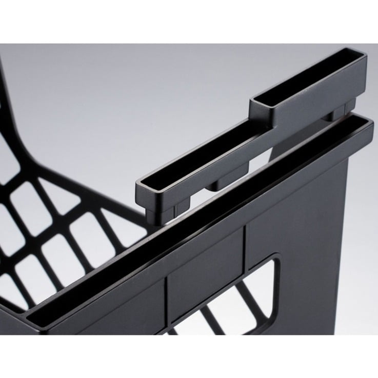 Officemate Recycled Plastic Desktop File Organizer - 10.8" Height X 13.3" Width X 8.6" Depth - Desktop - Compact, Portable - 30% - Black - 1 Each