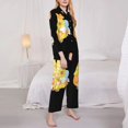 thumbnail image 3 of Fotbe Bee Happy Sunflower Gnomes Conjunto de Pijama de Manga Larga para Mujer con Estampado, Ropa de Dormir de 2 Piezas, Conjunto de Casa Suave y Cómodo con Bolsillos-Large, 3 of 7