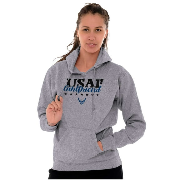 US Air Force USAF Girlfriend Pride Hoodie Sweatshirt Women Brisco Brands S