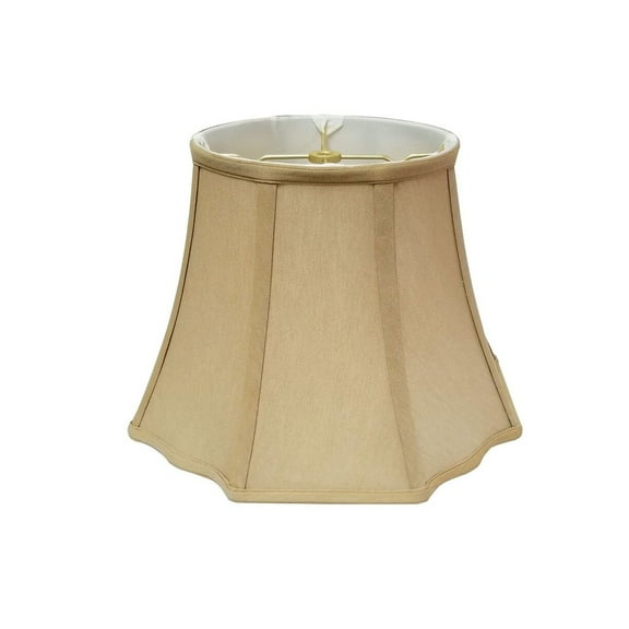 Royal Designs Flare Bottom Outside Corner Scallop Lamp Shade, Antique Gold, 8" x 14" x 11"