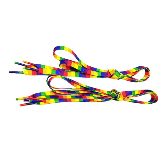MLINS  Pattern Elastic Shoe Laces Rainbow Sturdy Shoelaces Customizable