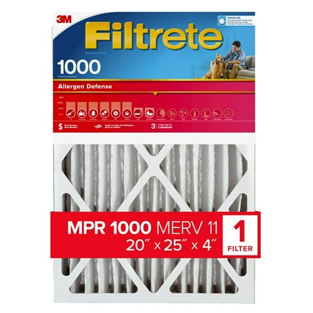 Filtrete 20x25x4 Air Filter MPR 1000 MERV 11 Allergen Defense 1 Filter