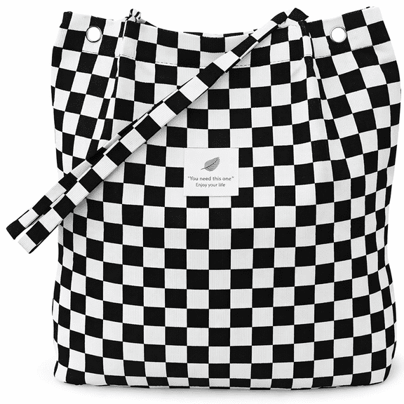 MGEZCOO Corduroy Shoulder Tote Bag for Women, Large Reusable Shopping Bag with Magnetic Snap Closure, Lightweight Everyday Carry