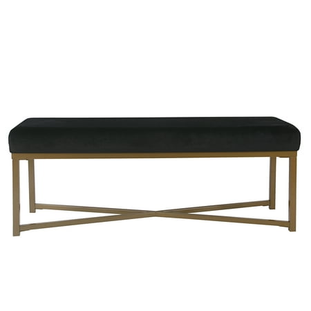 HomePop Velvet Rectangle Dining Bench, Multiple Colors