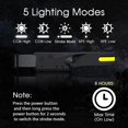 thumbnail image 3 of Puissant Phare Rechargeable 230° LED Étanche Torche USB Lampes de Tête 5 Modes Halolight pour Course Camping Lecture Cyclisme Pêche Randonnée Jogging Marche Chien, 3 of 5