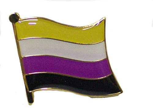 pins pin's flag national badge metal lapel button vest non binary rainbow pride 