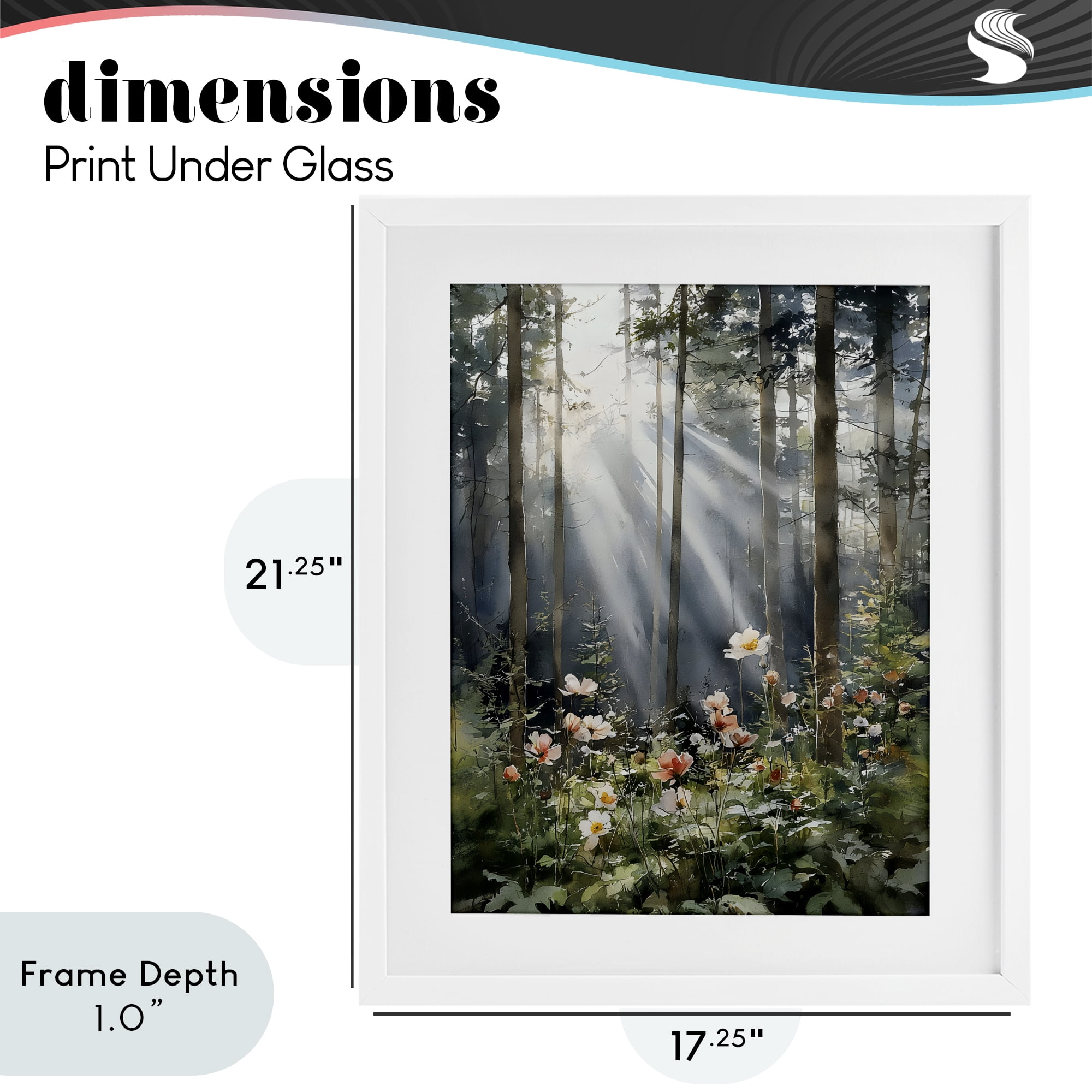 Stupell Industries Sunlit Woods In Morning White Framed Print Under Glass, design by Franklyn Gregory