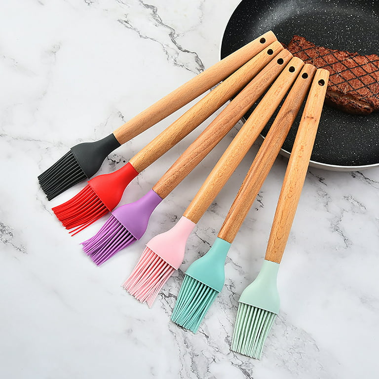 Ludlz Silicon Basting Brushes, Heat Resistant Pastry Brushes, Silicone  Sauce Oil Brush BBQ Cake Butter Pastry DIY Cook Barbeque Baking Tool for  BBQ
