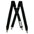 thumbnail image 2 of George Men's 1.25in Black Cross Back Suspender, 2 of 2