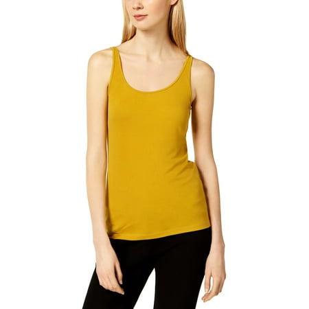 Eileen Fisher Silk Tunic - Eileen Fisher Womens Silk Scoop Neck Tank Top Yellow XXS
