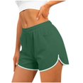 thumbnail image 2 of Riecok Sport Shorts for Women Elastic Waist Summer Shorts Breathable Versatile Workout Clothes with Pockets Navy XL, 2 of 6