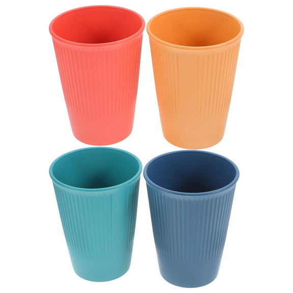 Raindrops 4pcs Wheat Straw Water Cups Lightweight Reusable Drinkware Water Container Drinking Tumblers For Camping Travel Family Kitchen