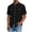 Black, variant on Akmaiox Dress Shirts for Men Short Sleeve Button Down Henry Collar Work Shirts Vintage Wash Lightweight Comfy Business Casual Fashion Blouses with Pockets S-2XL