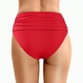 thumbnail image 3 of Hessimy Women's High Waisted Bikini Bottom Tummy Control Ruched Bathing Suit Swim Bottom(Red,XXL), 3 of 9