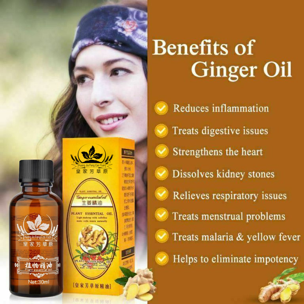 Cosprof Natural Ginger Massage Oil Muscle Rub Oil Spa Massage Oils Repelling Cold And