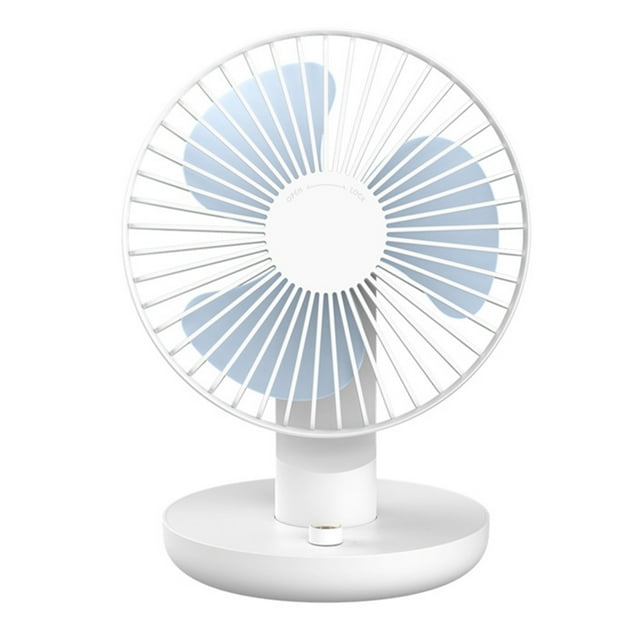 Generic Compact USB-Powered Rotating Desk Fan with 3 Blades for Silent Cooling - Ideal for Home, Office, and Travel Use, Adjustable Wind Speed & 120° Rotation, Eco-Friendly Design in White, Pink, or