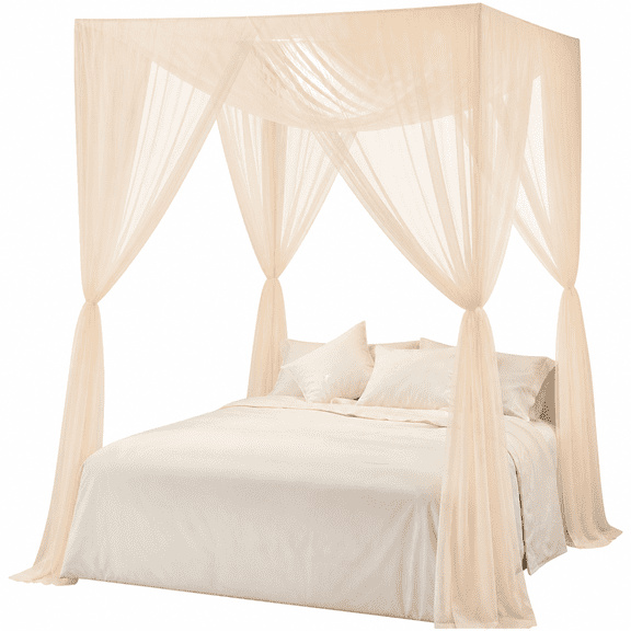 Florenta 4 Corner Post Bed Canopy Mosquito Net Full Queen King Size Netting
