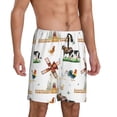 thumbnail image 2 of Sikiie Cute Farm Mens Pajama Shorts, Lightweight Lounge Pant with Pockets Soft Sleep Pj Shorts for Men3X-Large, 2 of 6