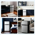 thumbnail image 5 of Simzlife 3.2 Cu ft Mini Refrigerator with Freezer, Two Door Compact Small Fridge Adjustable Removable Shelves, Sliver, 5 of 11