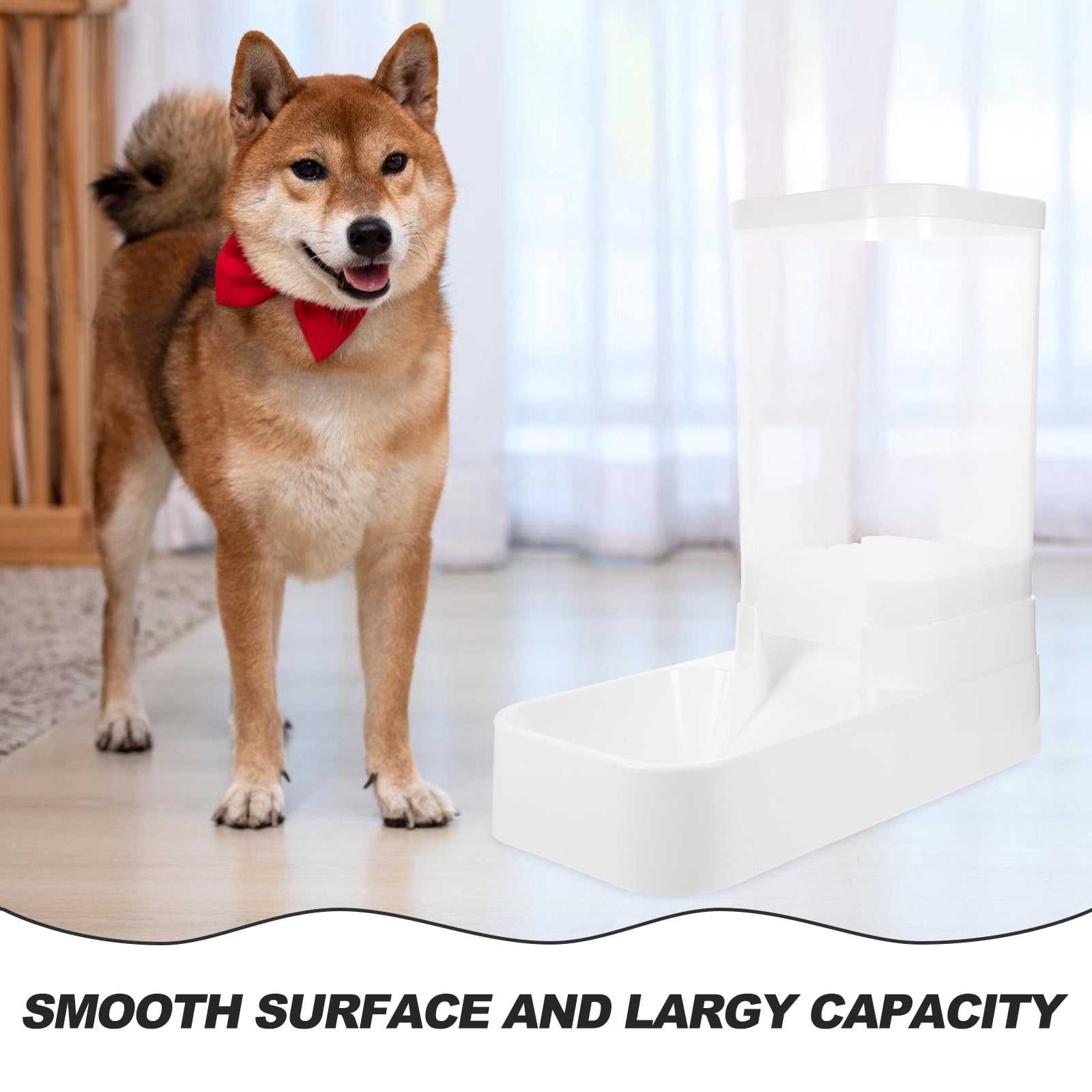 LEORX 1Pcs Pet Feeder Station Automatic White For Rabbit Cats Food Storage