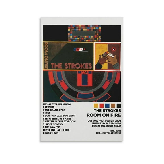 The Strokes Room On Fire Poster 024 Canvas Poster Bedroom Decoration Landscape Office Valentine's Birthday Gift
