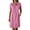 Pink, variant on SAWOBUUN Womens Casual Shirt Dress Short Sleeve Collared Button Midi Dress Loose Fit Tunic Sundress with Chest Pocket