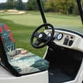 thumbnail image 6 of Pzuqiu Turtle Hibiscus Pattern Golf Cart Bench Seat Covers All Seasons, Fit for Outdoor Golf Carts Suitable for Ezgo 2 Passenger Carts, 6 of 9