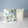 thumbnail image 4 of Sunny Blooms Throw Pillow with Removable Cover in Blue 16x16, 4 of 6