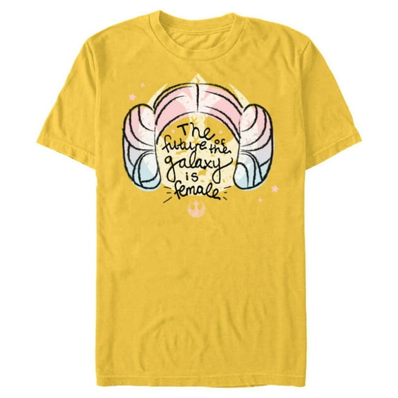 Star Wars Princess Leia The Future is Female - Short Sleeve Blended T-Shirt for Adults -Customized-Yellow