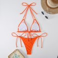 thumbnail image 5 of NMMUED Padded Swimsuits for Women, Push Up Bikini, High Cut Bikini, Mid Rise Bikini Sets for Women, Orange XL, 5 of 9