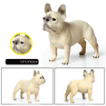 thumbnail image 3 of 2X Pug Dog French Bulldog Models Standing Position Kids Educational Cheap Toy Gift Collection, 3 of 6