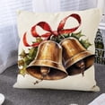 thumbnail image 4 of Fundas de almohada navideñas de 45 x 45 cm, decoración navideña para fiestas de invierno, sofá o sillón., 4 of 7