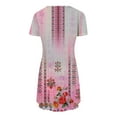 thumbnail image 5 of Mefallenssiah Robe Chandail Imprimée à Manches Courtes et Col Rond pour Femmes, 5 of 5