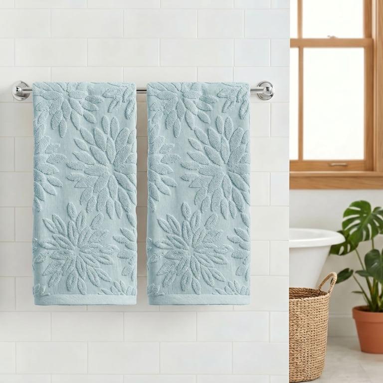 Sm:)e Dahlia Jacquard Bath Hand Towel 2-Pack photo 4