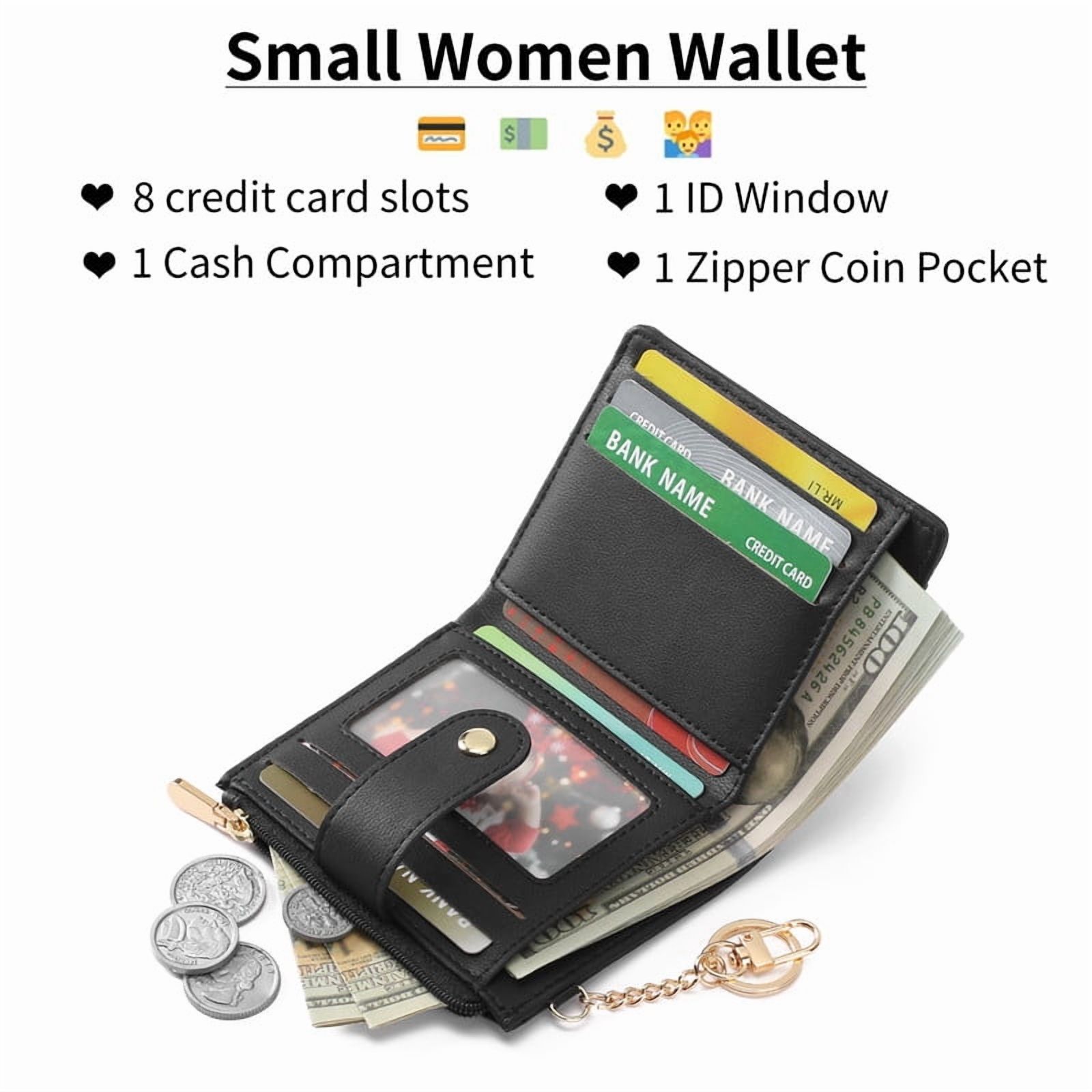 GAEKEAO Women's Small RFID Blocking Wallet with Keychain photo 4