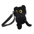 thumbnail image 1 of yuksok Sac Bandoulière en Forme de Chat Sac à Main Portable Confortable pour Fête Vacances Rendez-Vous Noir, 1 of 9
