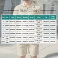 thumbnail image 3 of RYDCOT Men's Tracksuits 2 Piece Outfits, Short Sets for Men Casual Crewneck Summer Lapel Zipper T Shirt and Drawstring Athletic Short Khaki XXL(XXL), 3 of 6