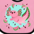 thumbnail image 4 of Inktastic Watermelon Axolotl Boys or Girls Baby Bib, 4 of 4